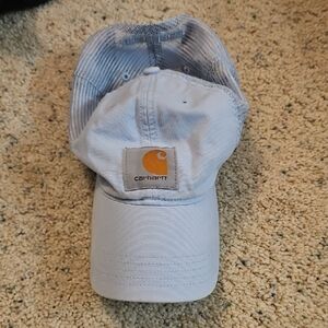 Carhartt Pale Blue Mesh Back Cap with Gold Logo Patch